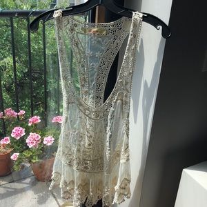 Lace tank / swimsuit cover up.